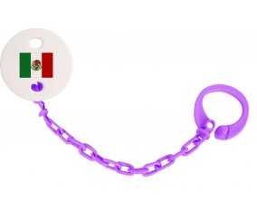 Attache-tétine Drapeau Mexique couleur Violet