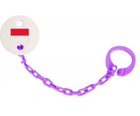 Attache-sucette Drapeau Monaco couleur Violet