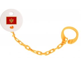 Attache-tétine Drapeau Monténégro couleur Orange