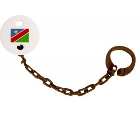 Attache-sucette Drapeau Namibie couleur Marron