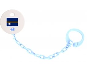 Attache-tétine Drapeau Nauru couleur Bleu ciel