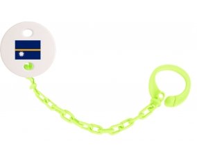Attache-tétine Drapeau Nauru couleur Verte