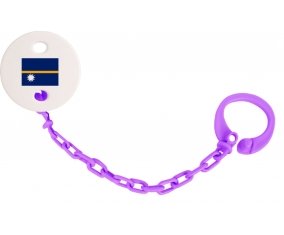 Attache-tétine Drapeau Nauru couleur Violet