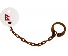 Attache-tetine Drapeau Népal couleur Marron