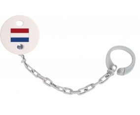 Attache-sucette Drapeau Pays-Bas couleur Grise