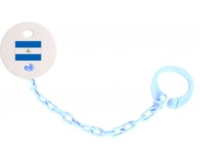 Attache-sucette Drapeau Nicaragua couleur Bleu ciel