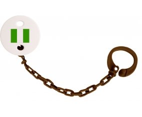 Attache-tetine Drapeau Nigeria couleur Marron