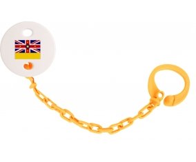 Attache-sucette Drapeau Niue couleur Orange