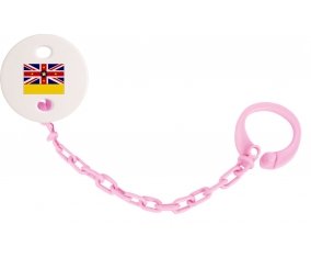 Attache-sucette Drapeau Niue couleur Rose clair
