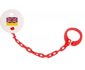 Attache-sucette Drapeau Niue couleur Rouge