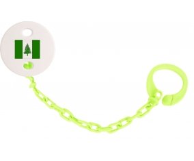 Attache-tétine Drapeau l'ile de Norfolk couleur Verte