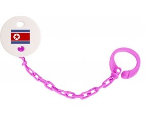 Attache-tetine Drapeau Irlande du Nord couleur Rose fuschia