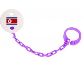 Attache-tetine Drapeau Irlande du Nord couleur Violet