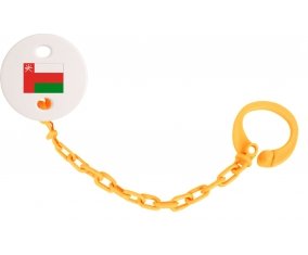 Attache-sucette Drapeau Oman couleur Orange