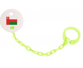 Attache-sucette Drapeau Oman couleur Verte