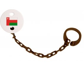 Attache-sucette Drapeau Oman couleur Marron