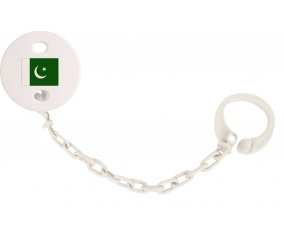 Attache-tétine Drapeau Pakistan couleur Blanc
