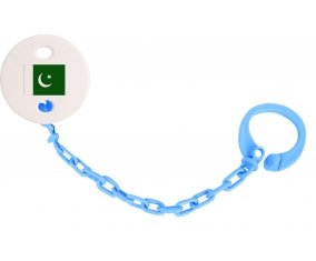 Attache-tétine Drapeau Pakistan couleur Bleu turquoise