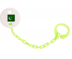Attache-tétine Drapeau Pakistan couleur Verte