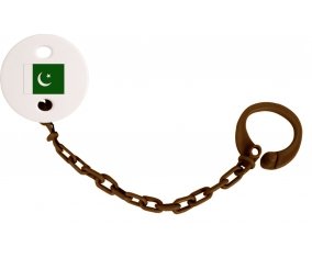 Attache-tétine Drapeau Pakistan couleur Marron