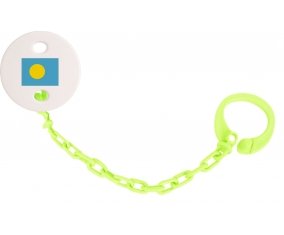 Attache-tetine Drapeau Palau couleur Verte