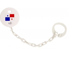 Attache-sucette Drapeau Panama couleur Blanc