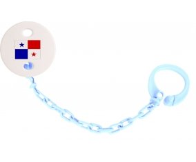 Attache-sucette Drapeau Panama couleur Bleu ciel