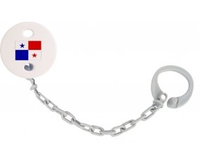 Attache-sucette Drapeau Panama couleur Grise