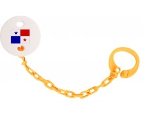 Attache-sucette Drapeau Panama couleur Orange