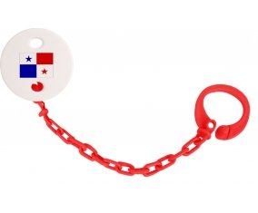 Attache-sucette Drapeau Panama couleur Rouge