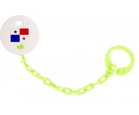 Attache-sucette Drapeau Panama couleur Verte