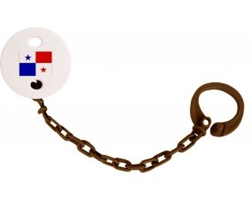 Attache-sucette Drapeau Panama couleur Marron