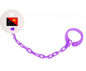 Attache-tétine Drapeau Papouasie Nouvelle Guinée couleur Violet
