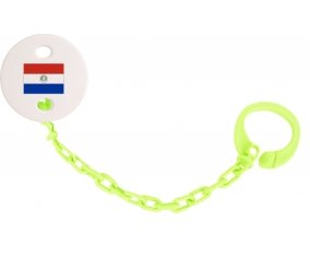 Attache-tetine Drapeau Paraguay couleur Verte