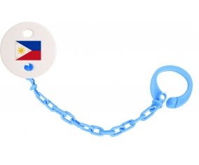 Attache-tétine Drapeau Philippines couleur Bleu turquoise
