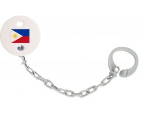 Attache-tétine Drapeau Philippines couleur Grise