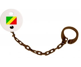 Attache-sucette Drapeau République du Congo couleur Marron