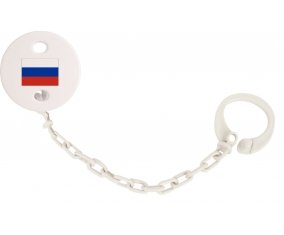 Attache-sucette Drapeau Russie couleur Blanc