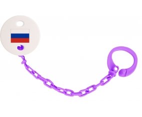 Attache-sucette Drapeau Russie couleur Violet