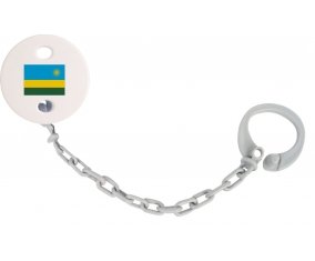 Attache-tétine Drapeau Rwanda couleur Grise