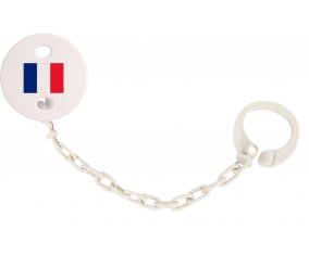 Attache-tetine Drapeau Saint Barthlemy couleur Blanc