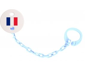 Attache-tetine Drapeau Saint Barthlemy couleur Bleu ciel