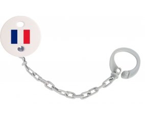 Attache-tetine Drapeau Saint Barthlemy couleur Grise