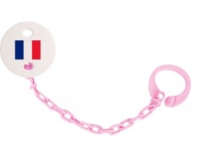 Attache-tetine Drapeau Saint Barthlemy couleur Rose clair