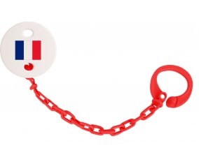 Attache-tetine Drapeau Saint Barthlemy couleur Rouge