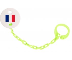 Attache-tetine Drapeau Saint Barthlemy couleur Verte