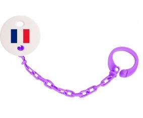 Attache-tetine Drapeau Saint Barthlemy couleur Violet