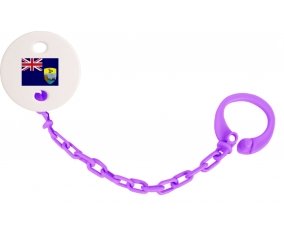 Attache-sucette Drapeau Sainte-Hélène couleur Violet