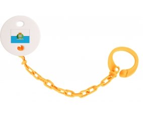 Attache-tétine Drapeau Saint Marin couleur Orange