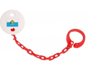 Attache-tétine Drapeau Saint Marin couleur Rouge